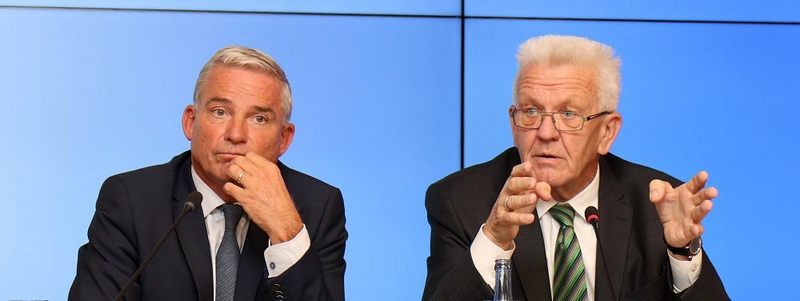 Thomas Strobl und Winfried Kretschmann, 2017. Foto: Staatsministerium.
